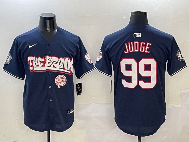 Men New York Yankees #99 Judge Drak Blue four generations Joint Name 2025 Nike MLB Jersey style 4117->new york yankees->MLB Jersey